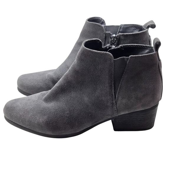 Blondo Villa Waterproof Gray Suede Ankle Booties Side Zip Women’s 8.5 - Picture 6 of 12